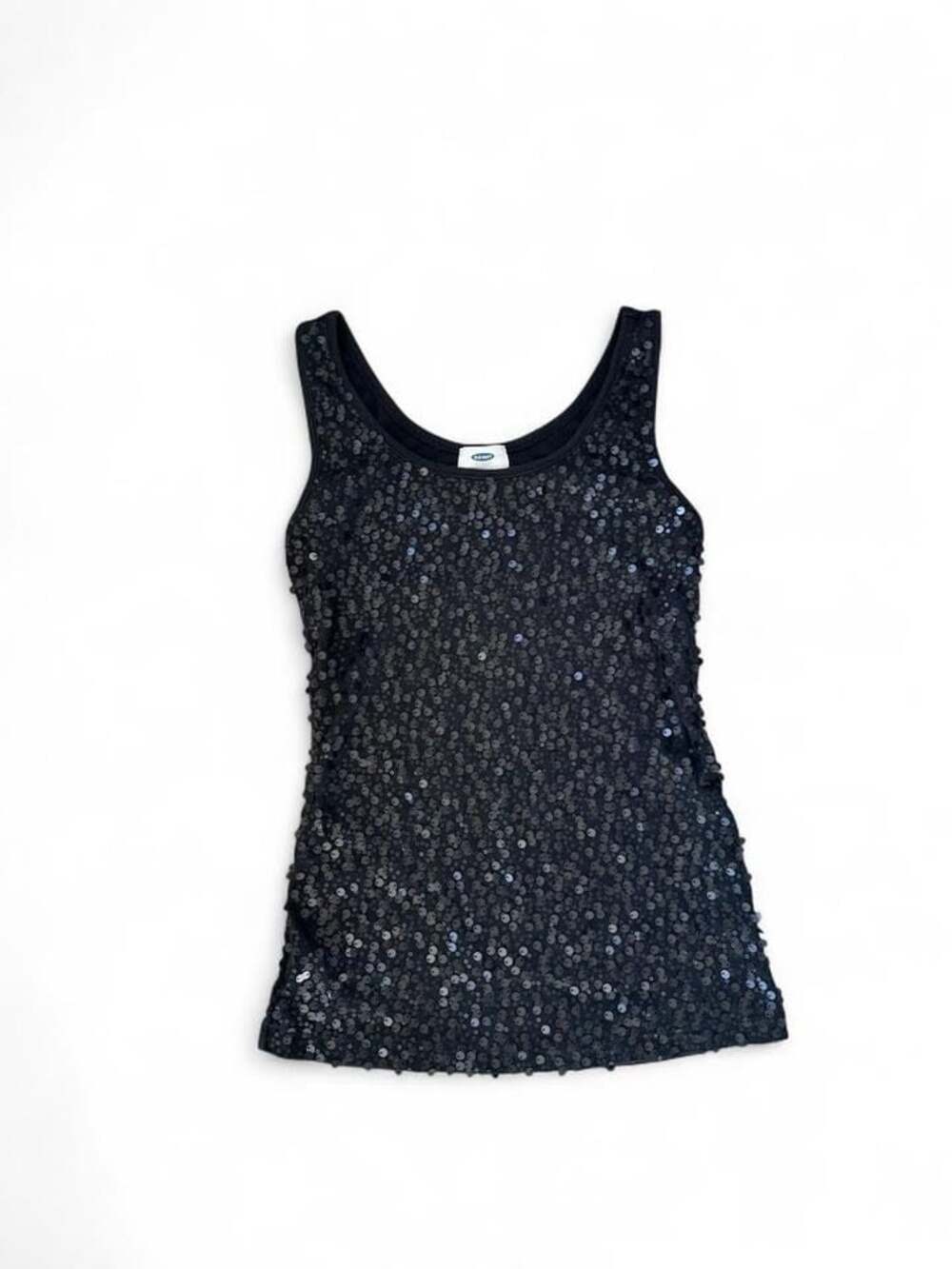Y2K Old Navy Black Sequin Tank Top – Size S